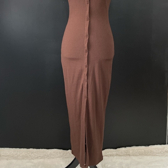 STREETWEARSOCIETY Brown Bodycon Dress - Picture 3 of 3